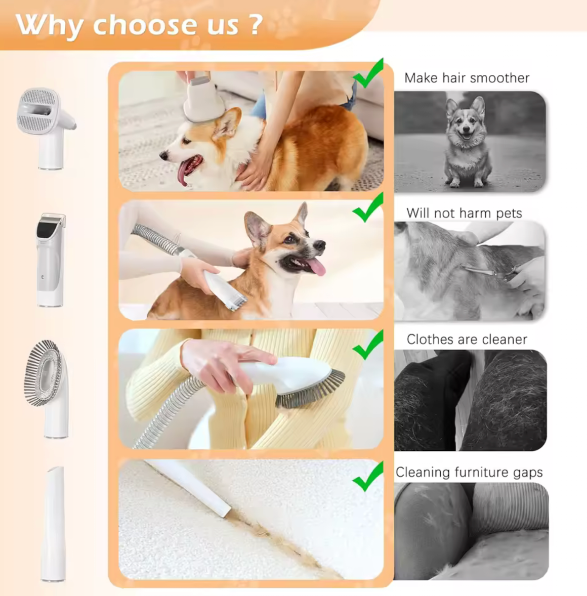 Easy Life™ 5-in-1 Pro Pet Grooming Vacuum